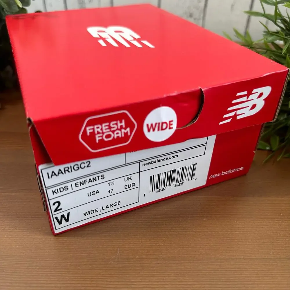 New Balance Kid's Fresh Foam‎ Arishi V2 Bungee Running Shoes Baby Size 2 Wide